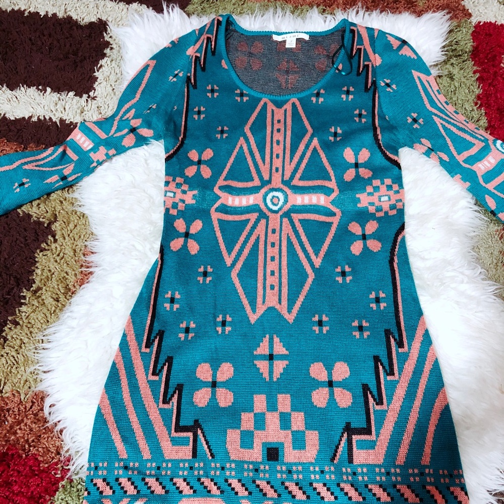 Miami Aztec Sweater Dress